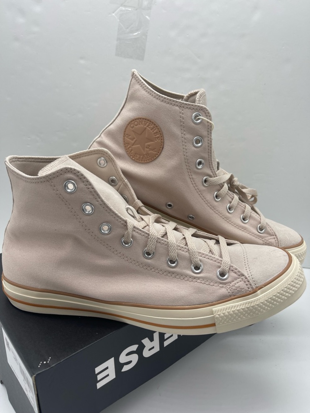 Converse Mens CTAS Hi Warm Clay Nachetta Beige A11454C High Top Sneakers Classic - Picture 6 of 16